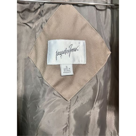 Jacqueline Ferrar Women's Double Breasted Belted Trench Coat Tan Brown Size 16 - Picture 6 of 12